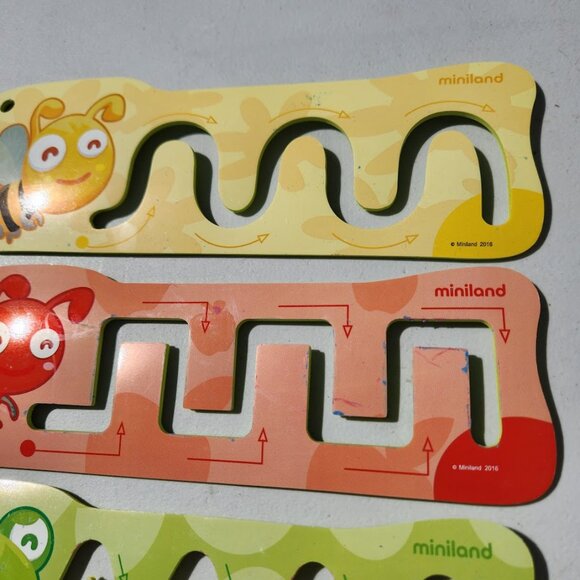 Miniland Pre-writing Patterns Stencils Template Preschool Learning Activities To - Picture 5 of 10